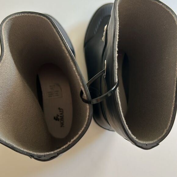 Nomad Lace-Up Detail Rubber Rain Boots - KellyB, Black, Size 7, NWOT - Picture 9 of 11